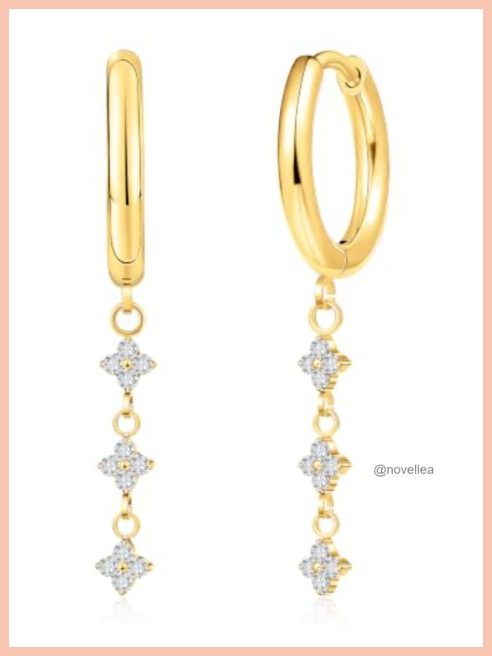 Titanium Dangle Hoop Earrings for Women Hypoallergenic Drop Earrings